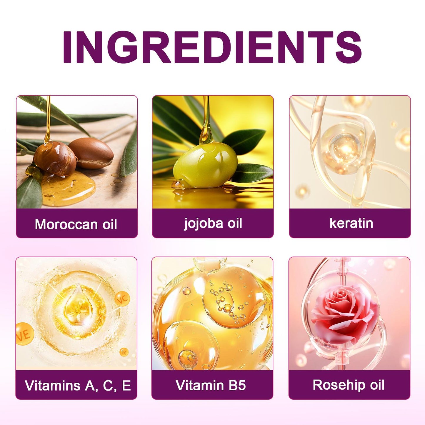 ✨Silky Smooth Hair Vitamin Capsules — 🧴Nourishing Leave-In Serum for Dry, Frizzy & Damaged Hair